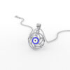 Safeguarding Evil Eye Diamond Pendant Silver Jewellery Online