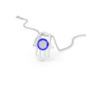 Hamsa of Fortune Pendant Silver Jewellery Online